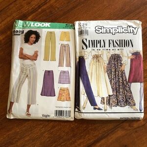 2 Sewing Patterns  casual pants and skirts.